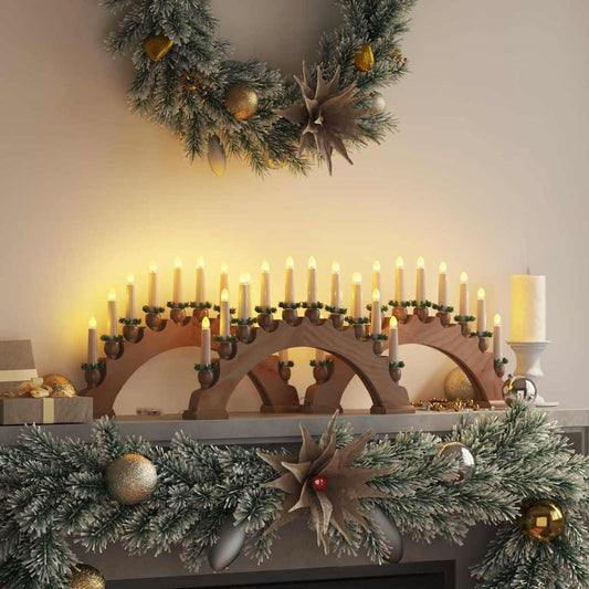Weihnachtskerzenbogen mit 10 LED Kerzen 3 pcs Braun