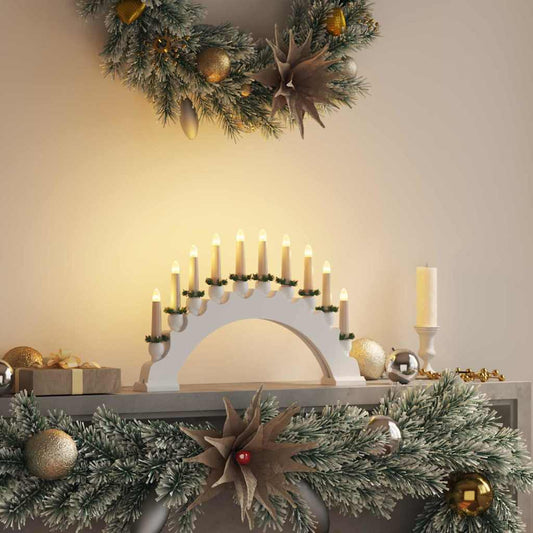 Weihnachtskerzenbogen mit 10 LED Kerzen Weiß 47 x 5 x 29 cm