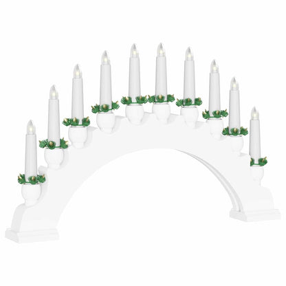 Weihnachtskerzenbogen mit 10 LED Kerzen Weiß 47 x 5 x 29 cm