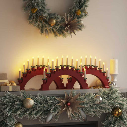 Weihnachtskerzenbogen mit 10 LED Kerzen 3 pcs Rot
