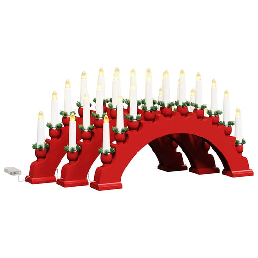 Weihnachtskerzenbogen mit 10 LED Kerzen 3 pcs Rot