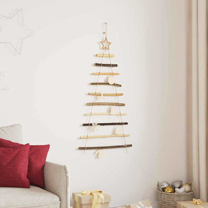 Weihnachtsbaum mit 30 LEDs Natur 90 cm Massives Eschenholz