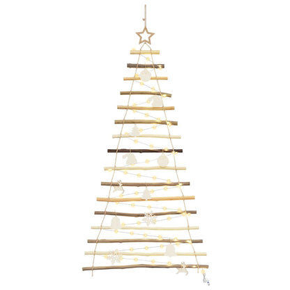 Weihnachtsbaum mit 50 LEDs Natur 120 cm Massives Eschenholz