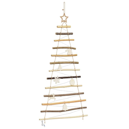 Weihnachtsbaum mit 50 LEDs Natur 120 cm Massives Eschenholz