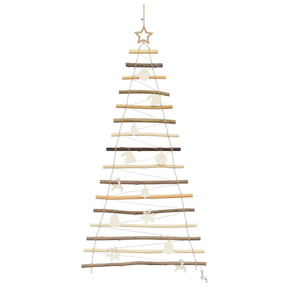 Weihnachtsbaum mit 50 LEDs Natur 120 cm Massives Eschenholz