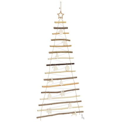 Weihnachtsbaum mit 80 LEDs Natur 150 cm Massives Eschenholz