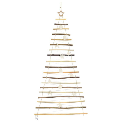 Weihnachtsbaum mit 100 LEDs Natur 180 cm Massives Eschenholz