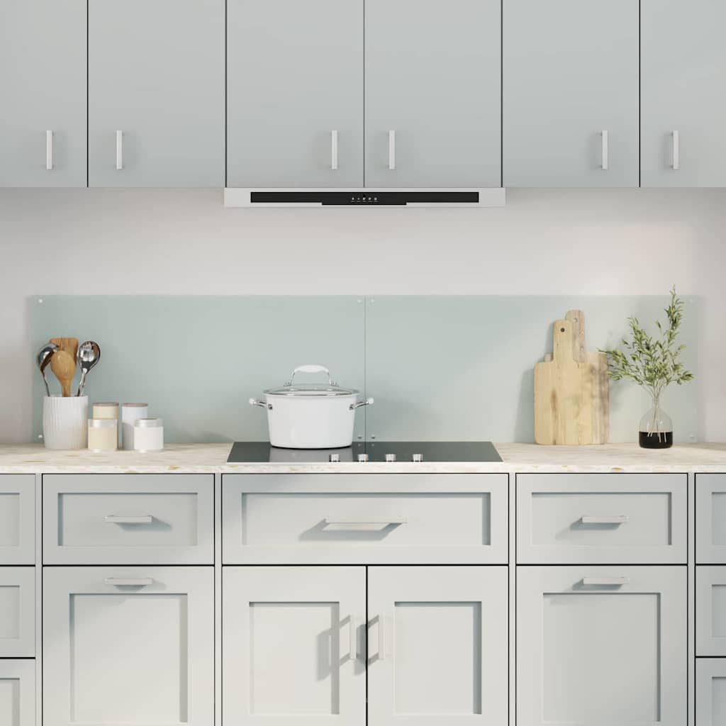 Küchenrückwand 2 pcs Weiß 90 x 40 cm Gehärtetes Glas