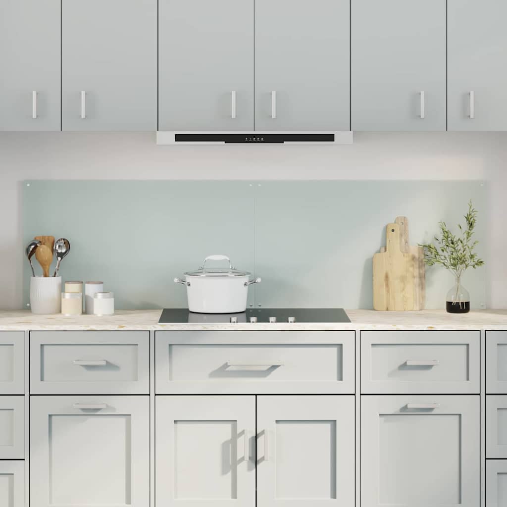 Küchenrückwand 2 pcs Weiß 90 x 50 cm Gehärtetes Glas