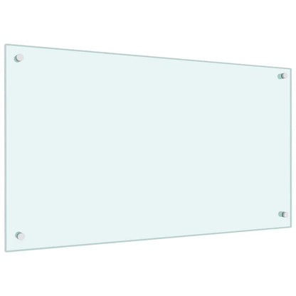 Küchenrückwand 2 pcs Weiß 90 x 50 cm Gehärtetes Glas