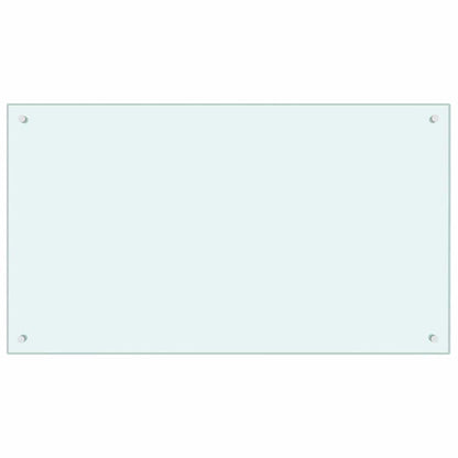 Küchenrückwand 2 pcs Weiß 100 x 60 cm Gehärtetes Glas