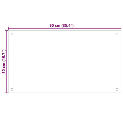Küchenrückwand 2 pcs Transparent 90 x 50 cm Gehärtetes Glas