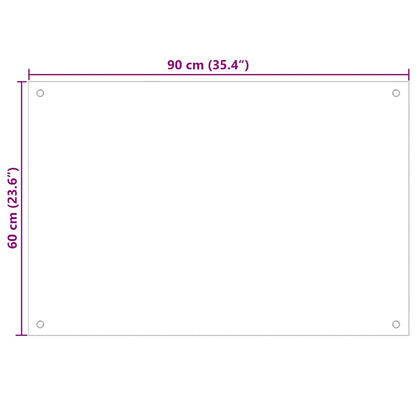 Küchenrückwand 2 pcs Transparent 90 x 60 cm Gehärtetes Glas