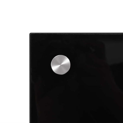 Küchenrückwand 2 pcs Schwarz 90 x 50 cm Gehärtetes Glas