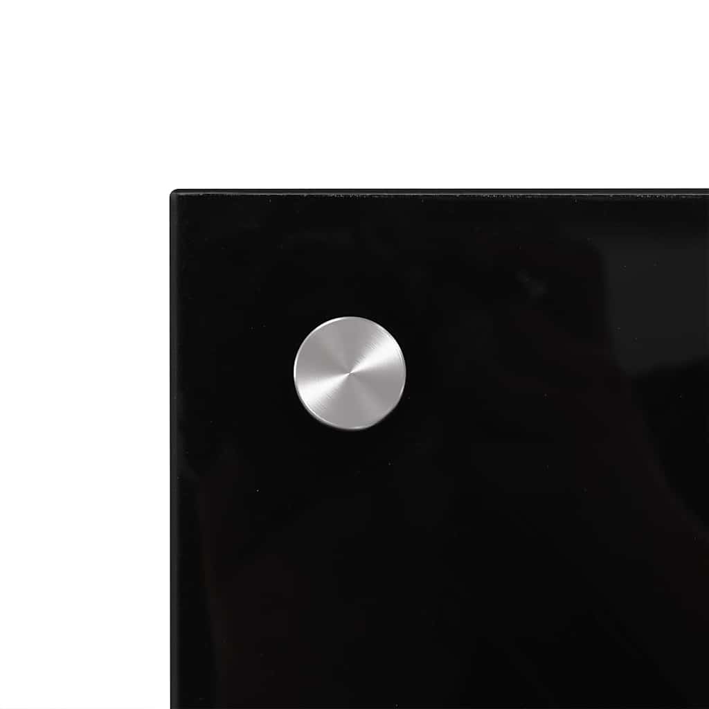 Küchenrückwand 2 pcs Schwarz 90 x 60 cm Gehärtetes Glas