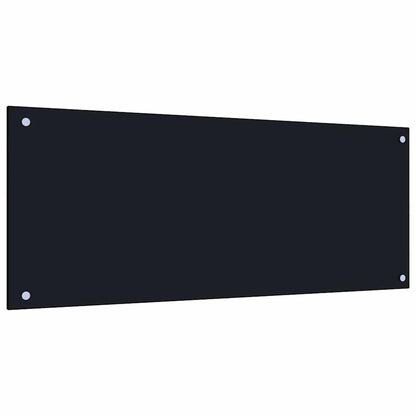 Küchenrückwand 2 pcs Schwarz 100 x 40 cm Gehärtetes Glas