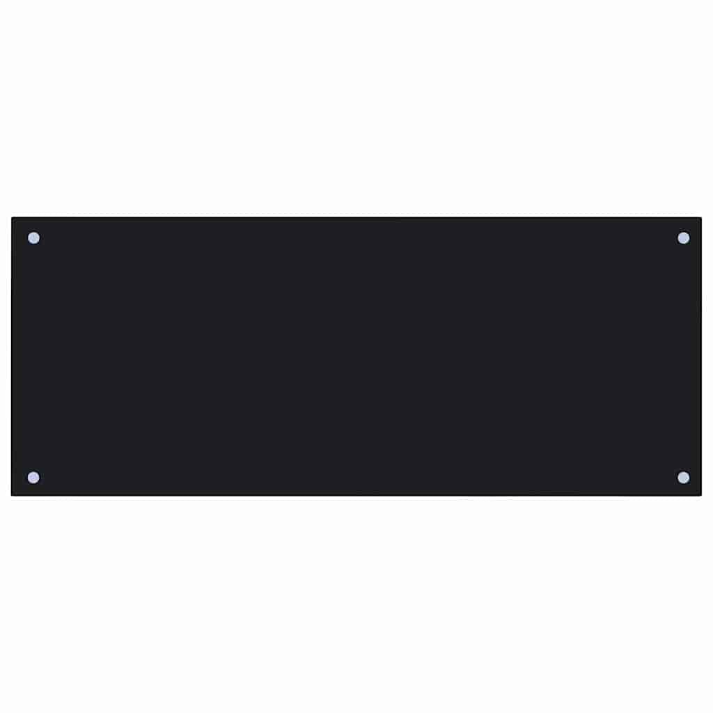 Küchenrückwand 2 pcs Schwarz 100 x 40 cm Gehärtetes Glas
