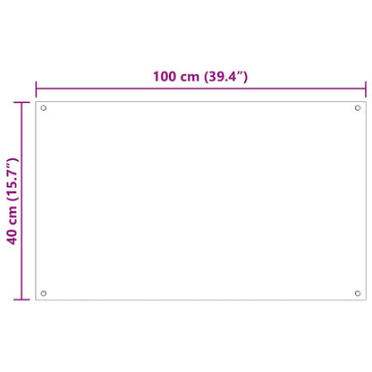 Küchenrückwand 2 pcs Schwarz 100 x 40 cm Gehärtetes Glas