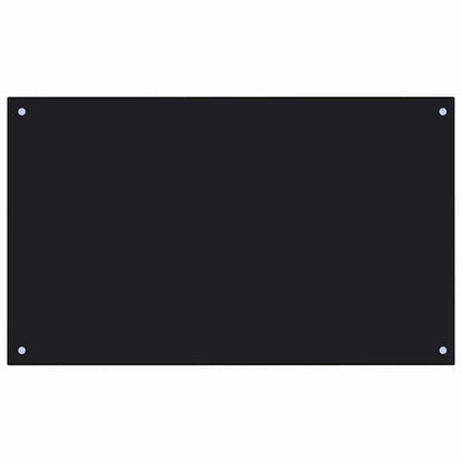 Küchenrückwand 2 pcs Schwarz 100 x 60 cm Gehärtetes Glas