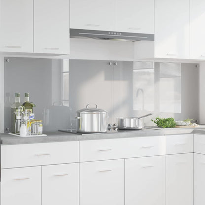 Küchenrückwand 2 pcs Hellgrau 100 x 60 cm Gehärtetes Glas