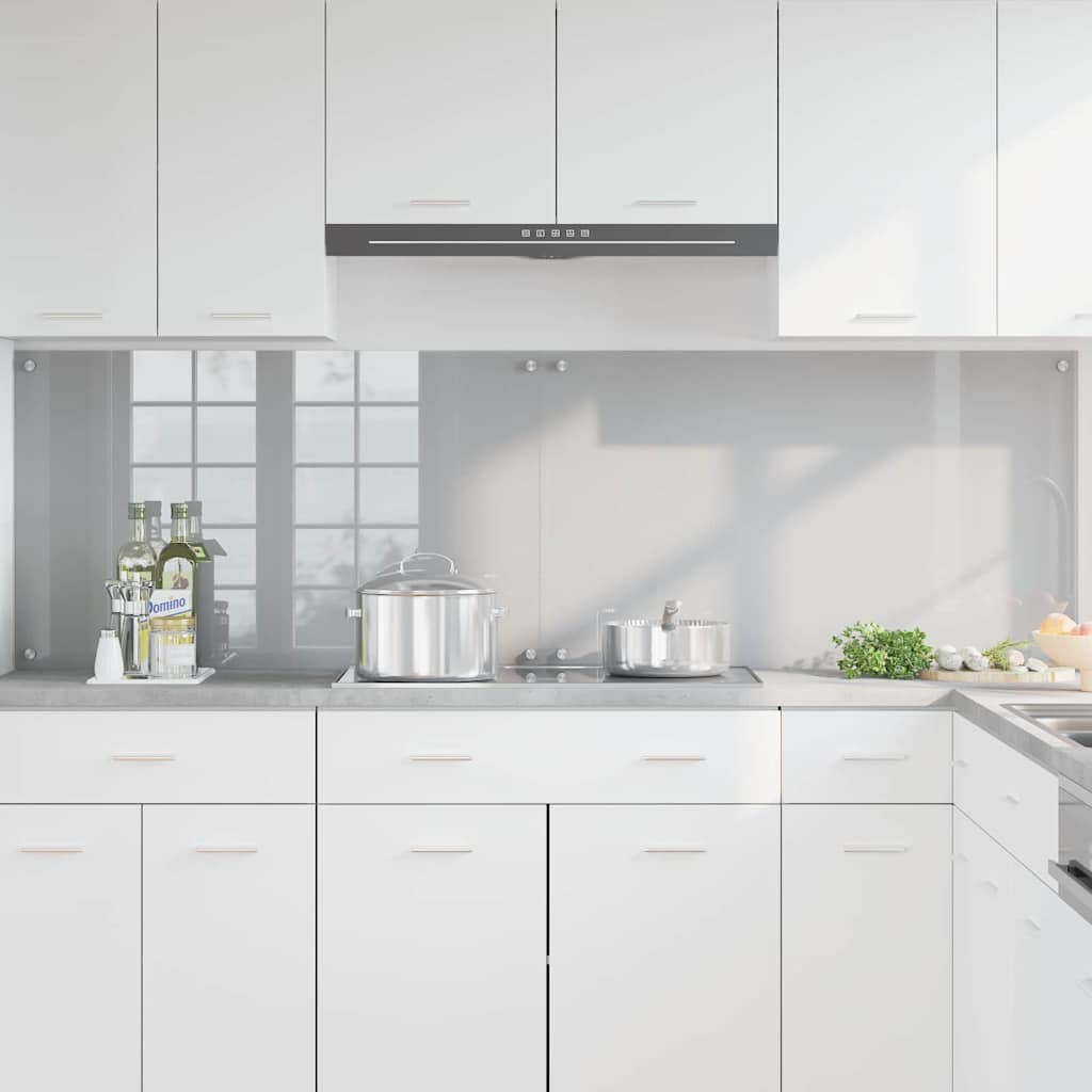 Küchenrückwand 2 pcs Hellgrau 100 x 60 cm Gehärtetes Glas