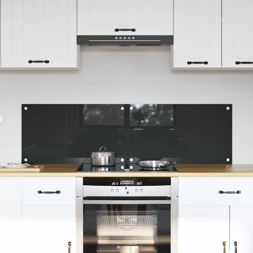 Küchenrückwand 2 pcs Dunkelgrau 70 x 40 cm Gehärtetes Glas