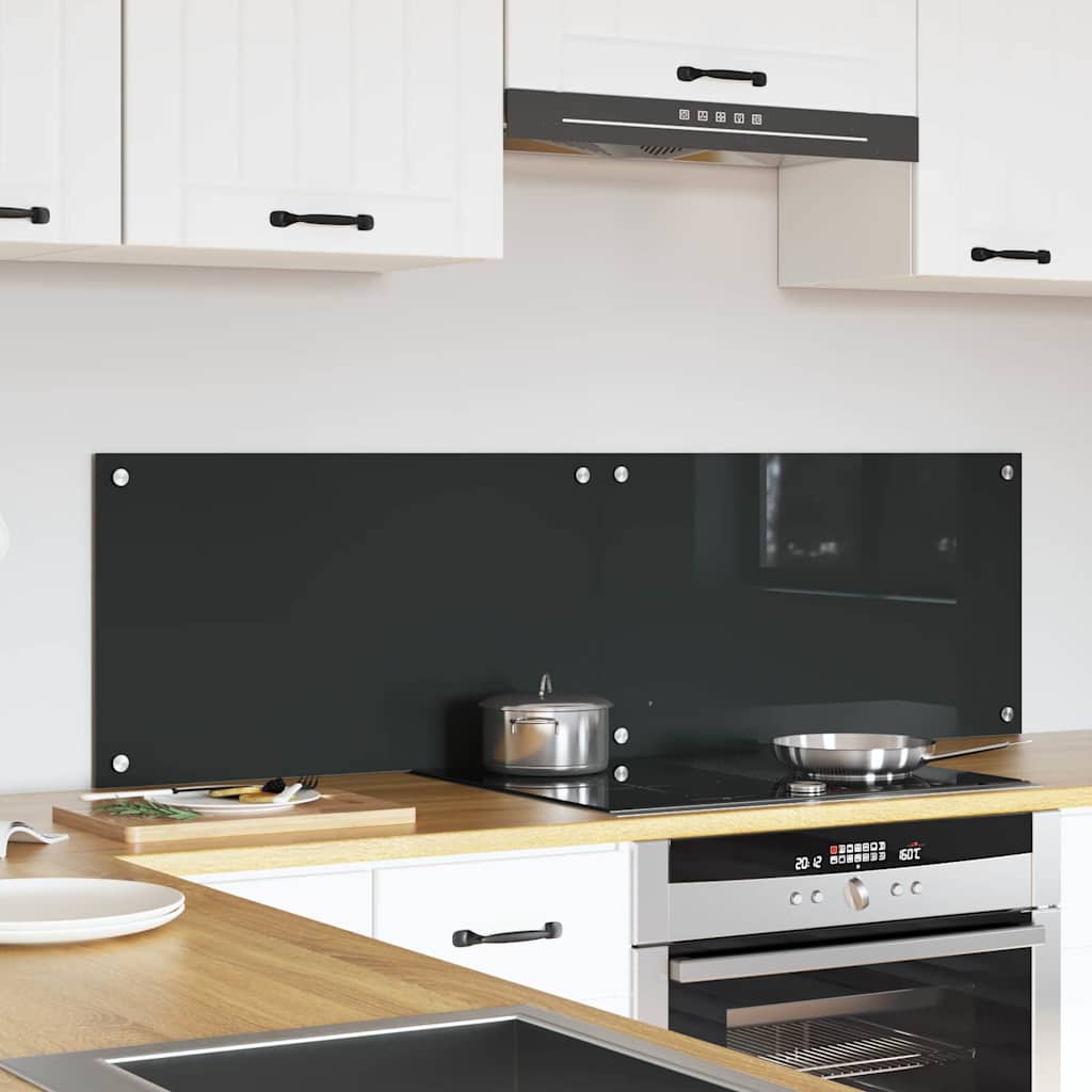 Küchenrückwand 2 pcs Dunkelgrau 70 x 40 cm Gehärtetes Glas