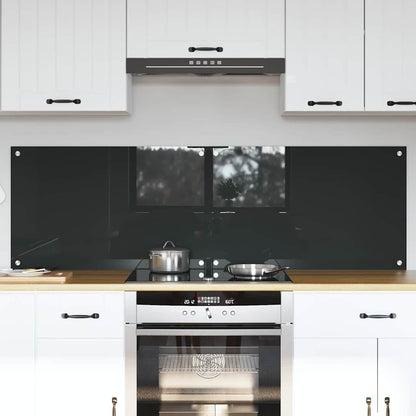 Küchenrückwand 2 pcs Dunkelgrau 80 x 50 cm Gehärtetes Glas