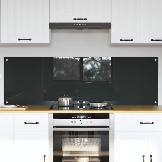 Küchenrückwand 2 pcs Dunkelgrau 80 x 50 cm Gehärtetes Glas