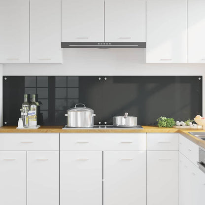 Küchenrückwand 2 pcs Dunkelgrau 100 x 50 cm Gehärtetes Glas
