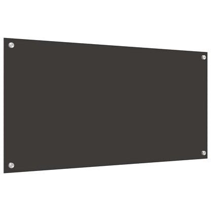 Küchenrückwand 2 pcs Dunkelgrau 100 x 50 cm Gehärtetes Glas