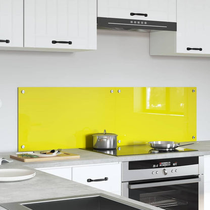 Küchenrückwand 2 pcs Gelb 70 x 40 cm Gehärtetes Glas