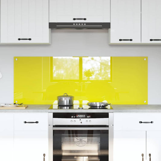 Küchenrückwand 2 pcs Gelb 70 x 50 cm Gehärtetes Glas