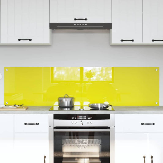 Küchenrückwand 2 pcs Gelb 80 x 40 cm Gehärtetes Glas