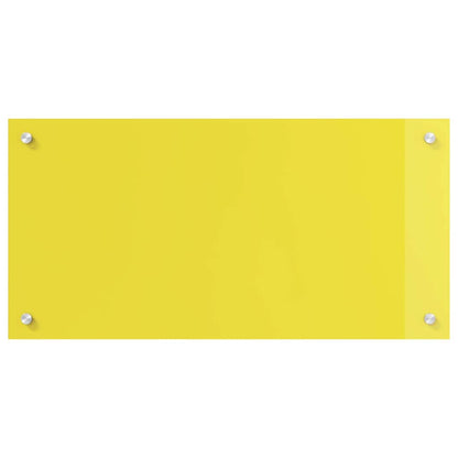 Küchenrückwand 2 pcs Gelb 80 x 40 cm Gehärtetes Glas