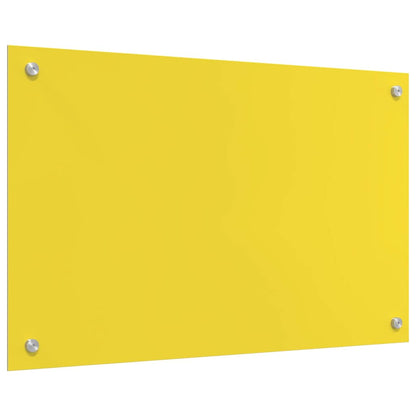 Küchenrückwand 2 pcs Gelb 80 x 50 cm Gehärtetes Glas