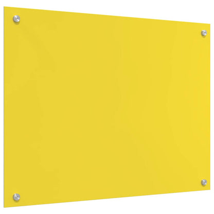 Küchenrückwand 2 pcs Gelb 80 x 60 cm Gehärtetes Glas