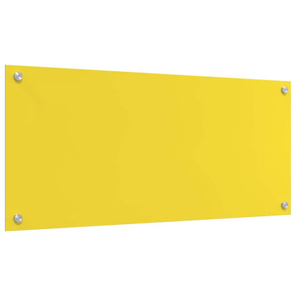 Küchenrückwand 2 pcs Gelb 90 x 40 cm Gehärtetes Glas