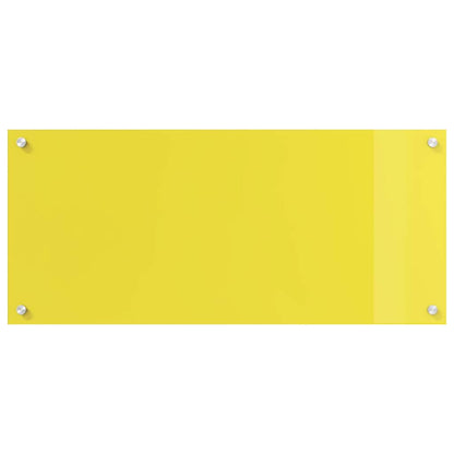 Küchenrückwand 2 pcs Gelb 90 x 40 cm Gehärtetes Glas