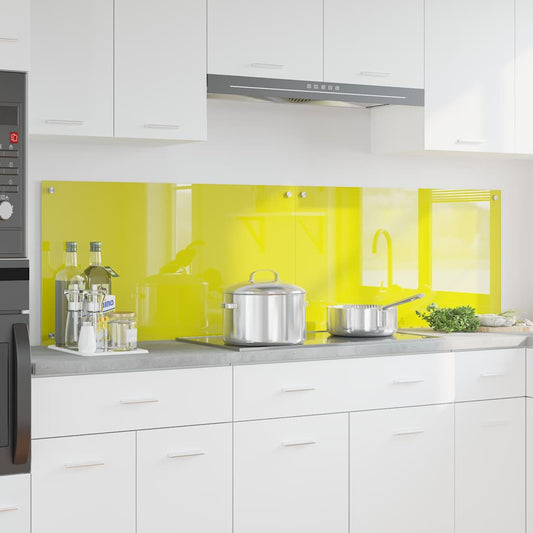 Küchenrückwand 2 pcs Gelb 90 x 50 cm Gehärtetes Glas