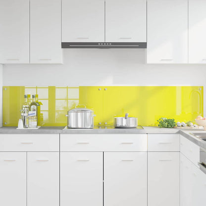 Küchenrückwand 2 pcs Gelb 100 x 40 cm Gehärtetes Glas