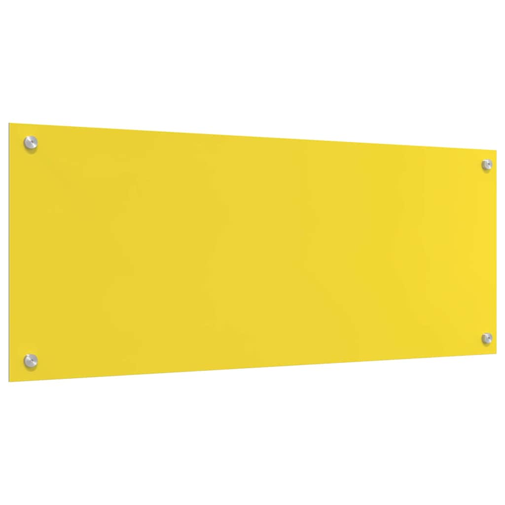 Küchenrückwand 2 pcs Gelb 100 x 40 cm Gehärtetes Glas