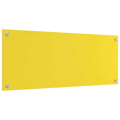 Küchenrückwand 2 pcs Gelb 100 x 40 cm Gehärtetes Glas