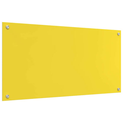 Küchenrückwand 2 pcs Gelb 100 x 50 cm Gehärtetes Glas