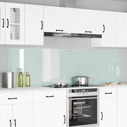Küchenrückwand 2 pcs Weiß 110 x 60 cm Gehärtetes Glas