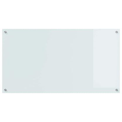Küchenrückwand 2 pcs Weiß 110 x 60 cm Gehärtetes Glas