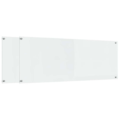 Küchenrückwand 2 pcs Transparent 110 x 40 cm Gehärtetes Glas