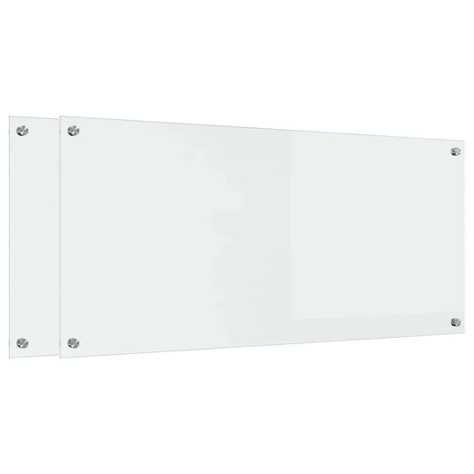 Küchenrückwand 2 pcs Transparent 110 x 50 cm Gehärtetes Glas