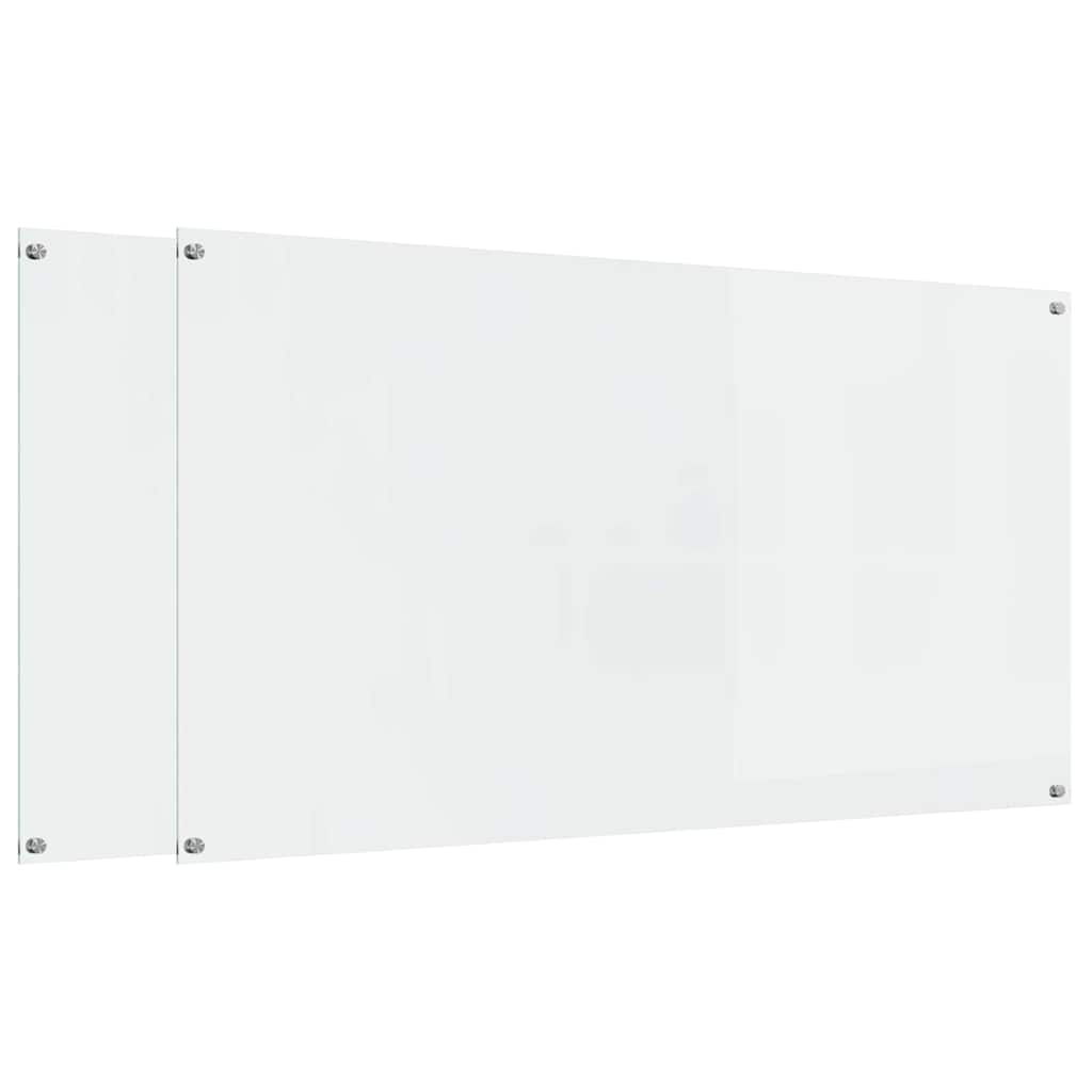 Küchenrückwand 2 pcs Transparent 110 x 60 cm Gehärtetes Glas