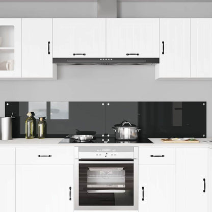 Küchenrückwand 2 pcs Schwarz 110 x 40 cm Gehärtetes Glas